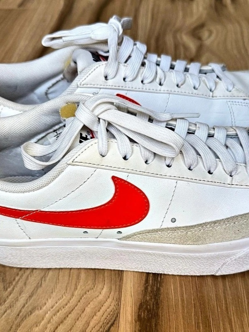 Nike Women's Blazer Low Platform White Orange DJ0292-104 Size 7